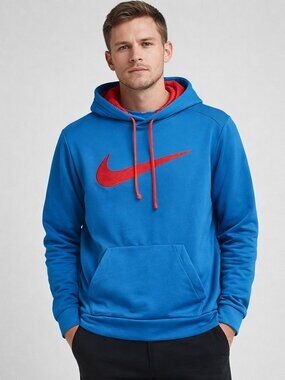 Nike Men's Dri-FIT Therma Fleece Training Hoodie size Medium Applique Swoosh